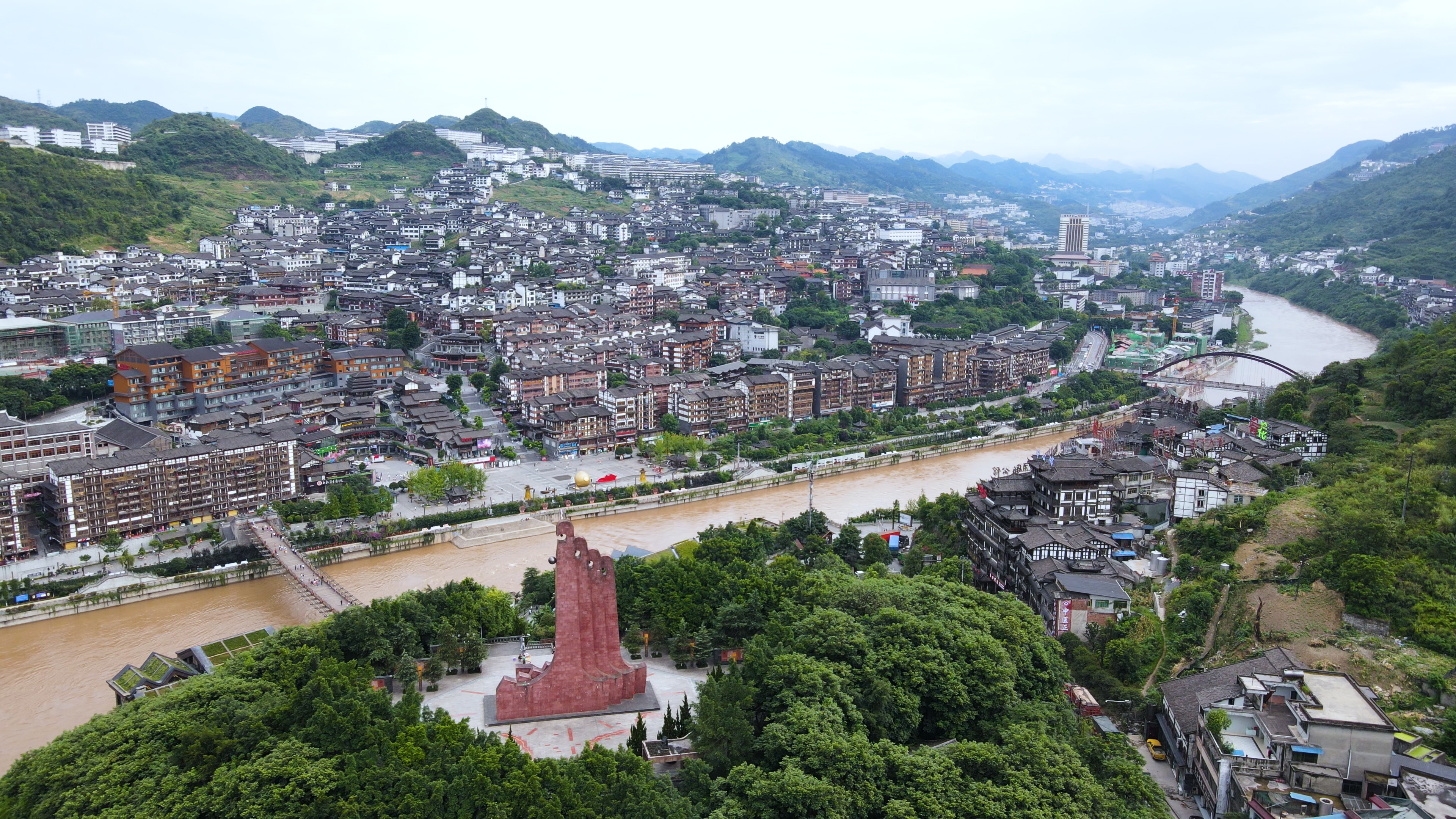 4K贵州茅台镇四渡赤水景区旅游旅行房屋视频的预览图
