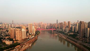 4k航拍重庆嘉陵江两岸城市建设城市风光视频的预览图