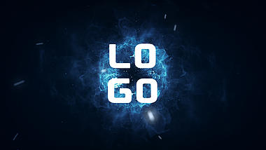 科技感蓝色能量宇宙隧道穿梭LOGO片头ae模板视频的预览图