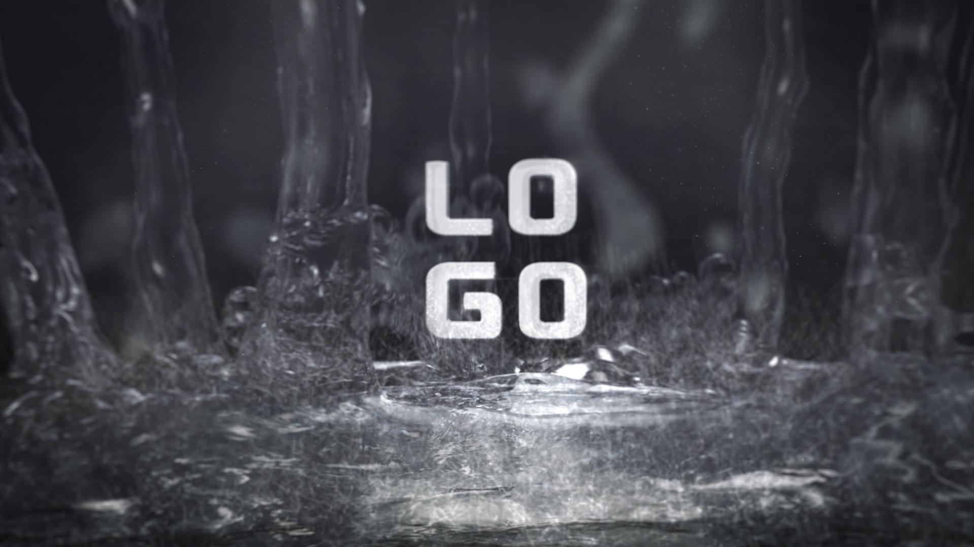 大气史诗LOGO冲击水面波浪液体片头ae模板视频的预览图
