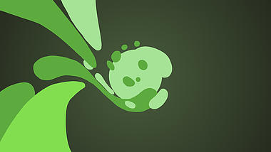 卡通清新绿色手绘mg流体LOGO片头ae模板视频的预览图