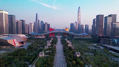 5.4k深圳市民中心城市中心建筑航拍视频的预览图