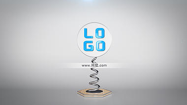 简洁三维弹簧动画企业LOGO片头ae模板视频的预览图