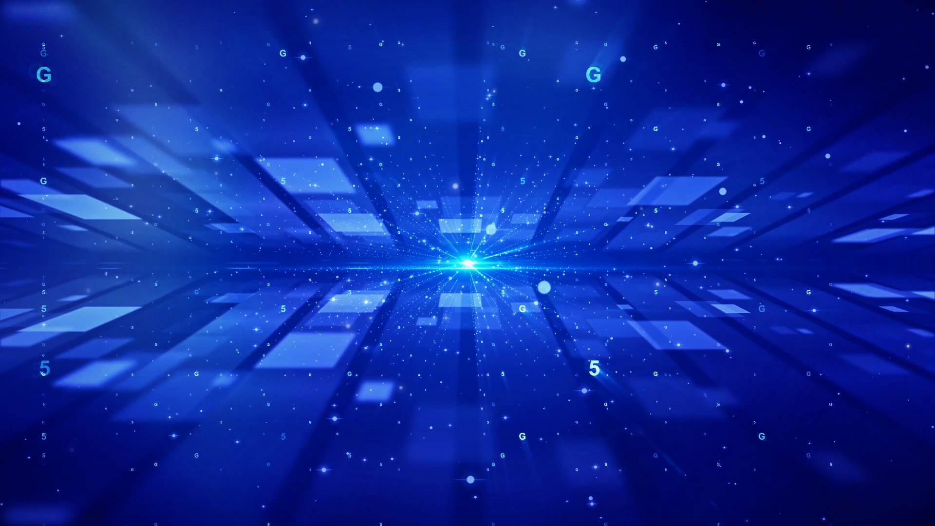 立体三维空间感科技蓝色粒子发散背景视频视频的预览图