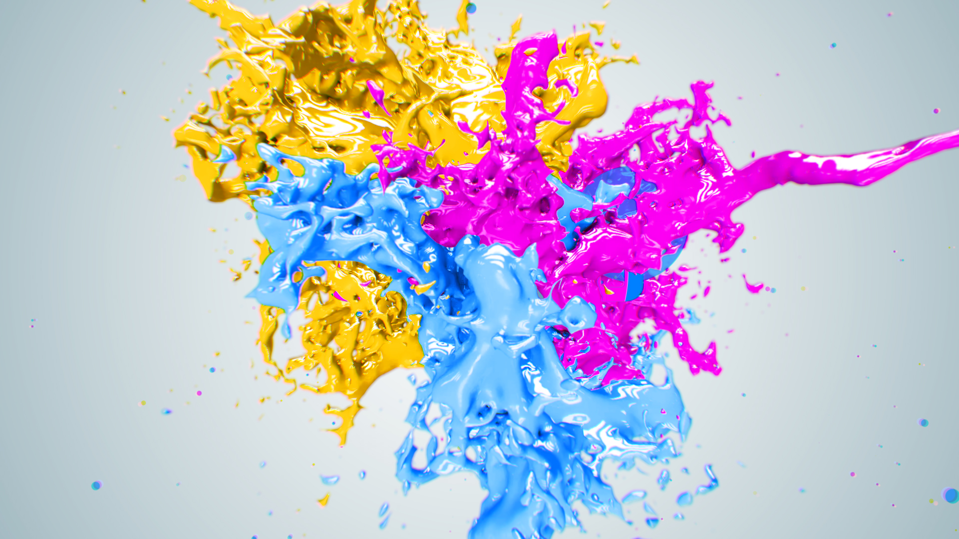 彩色流体油漆水墨扩散LOGO片头ae模板视频的预览图