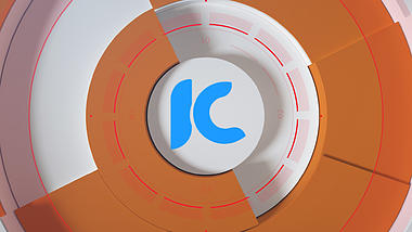 创意橙色三维科技logo演绎展示片头视频ae模板视频的预览图