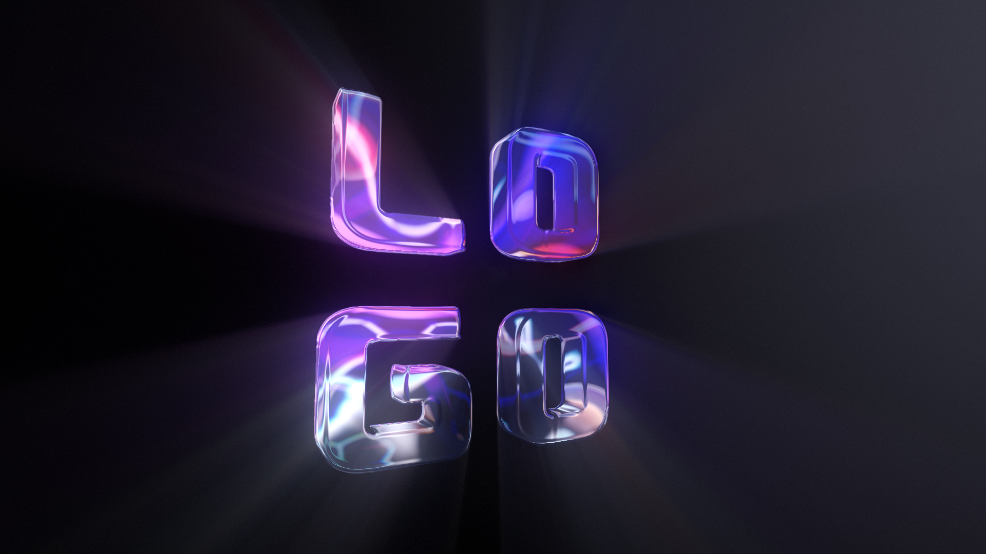 简约玻璃质感光效企业三维LOGO演绎展示视频的预览图