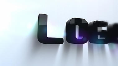 简约黑色立体光泽企业三维LOGO片头片尾ae模板视频的预览图