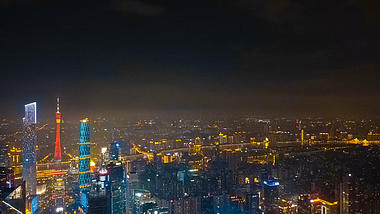 4k广州城市CBD城市夜景灯光车水马龙延时视频的预览图