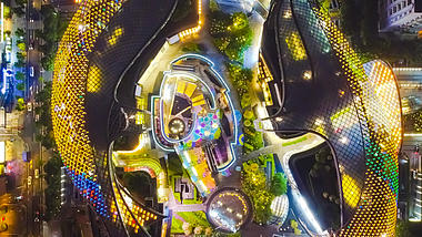 4k广州天环广场灯光秀上升实拍延时视频的预览图