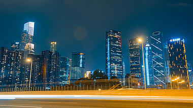 4k广州花城广场城市建筑夜景实拍延时视频的预览图