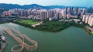 5.4k深圳香蜜湖及周边房产城市建设航拍视频的预览图