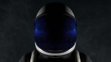 创意宇航员头盔打开LOGO片头视频的预览图