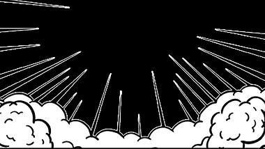 黑白漫画风闪烁爆炸放射线边框视频的预览图