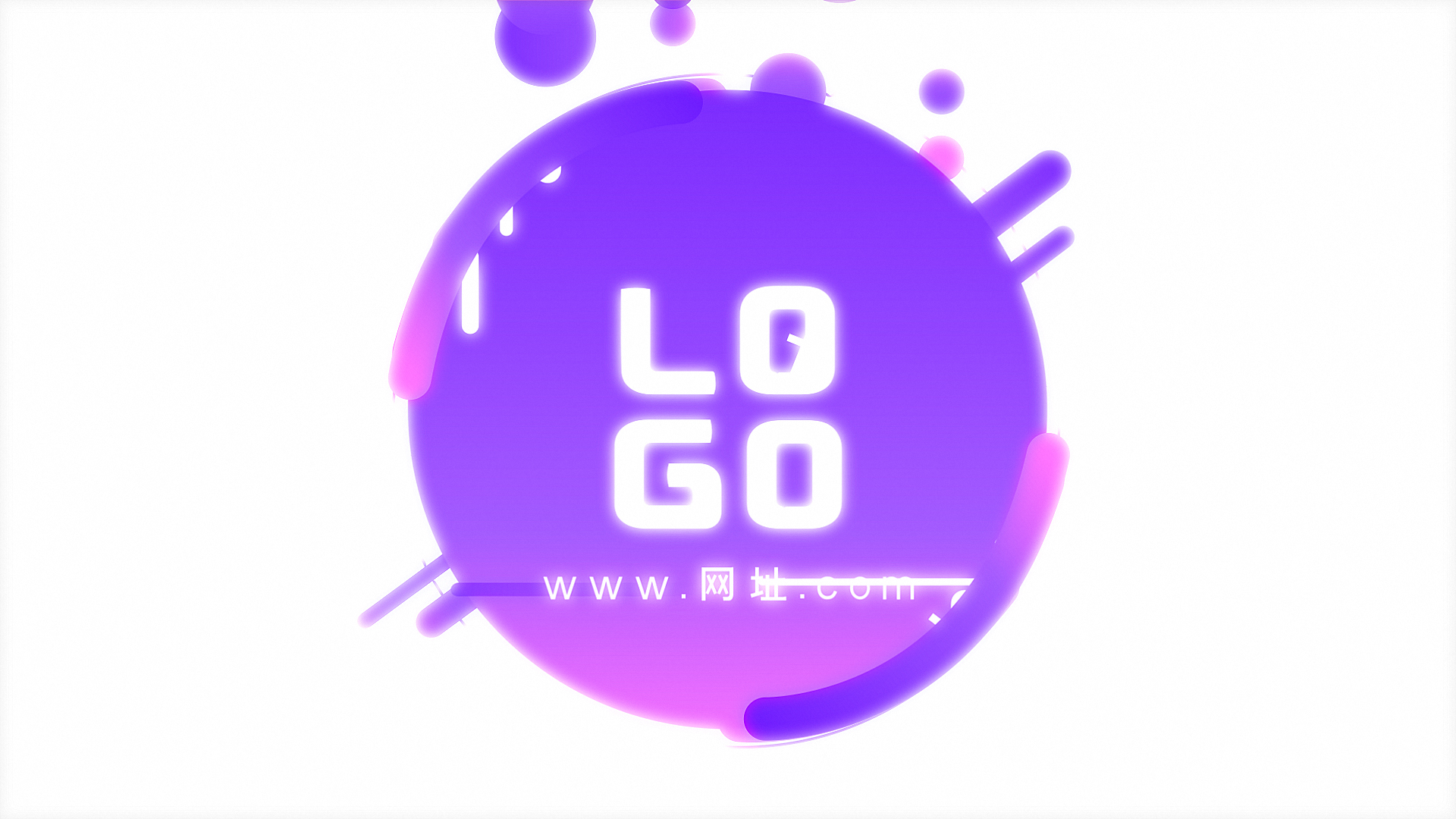 简约时尚圆形冒泡动画LOGO片头视频的预览图