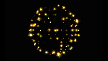 光效金色闪闪球形闪光粒子特效视频的预览图