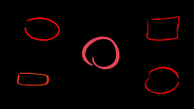 画圈批改评语红色圈圈圆圈线条批注重点视频的预览图