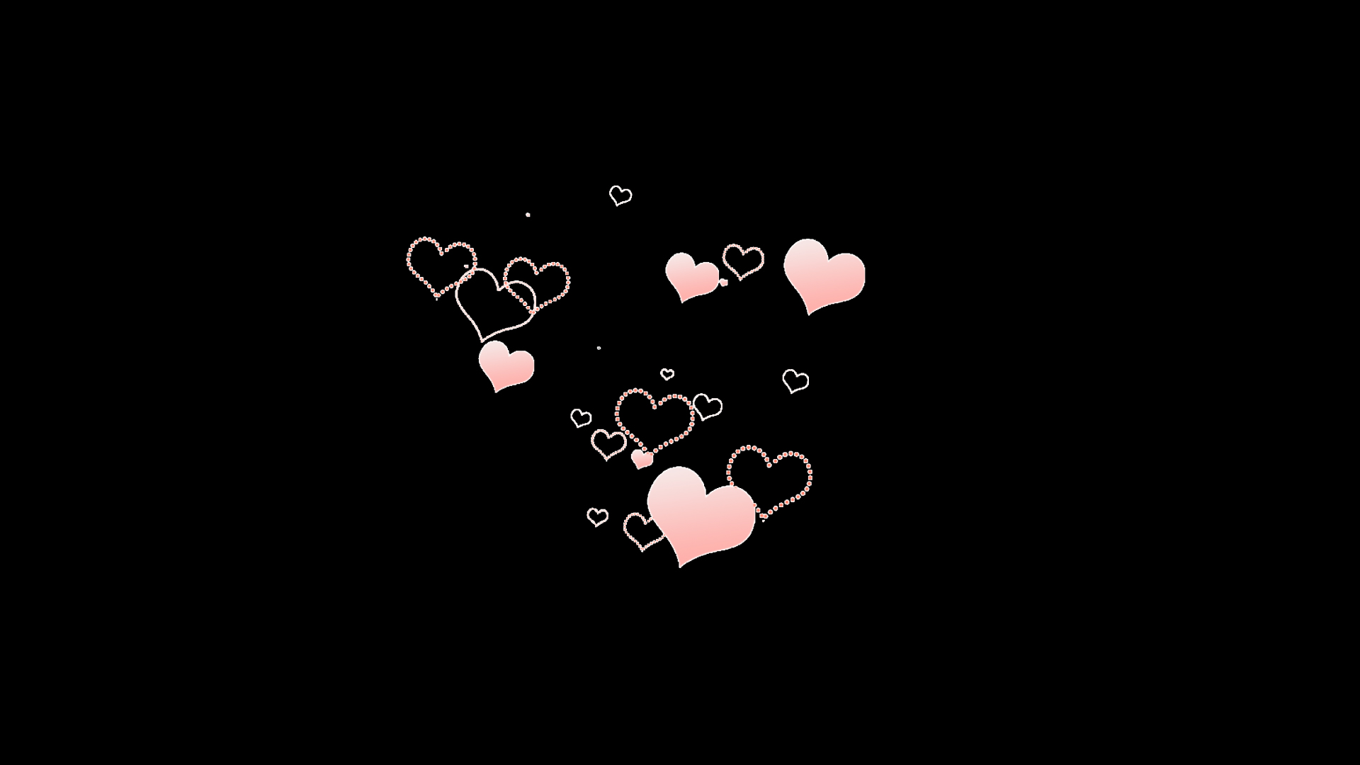 点赞爱心飞舞浪漫粉红色心心上升带通道MOV挂件视频的预览图