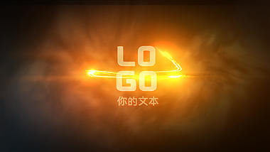 大气史诗金色光线快速划过LOGO片头视频的预览图