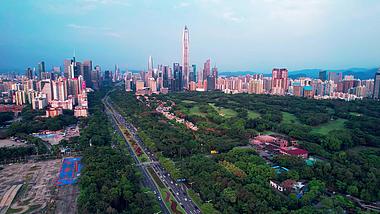 5.4k深圳城市CBD建筑群深南大道城市车流视频的预览图