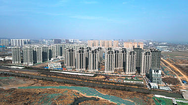 4K航拍江苏城市新区发展建设楼房房屋视频的预览图