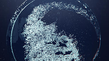 创意大气水流液体文字logo片头视频ae模板视频的预览图