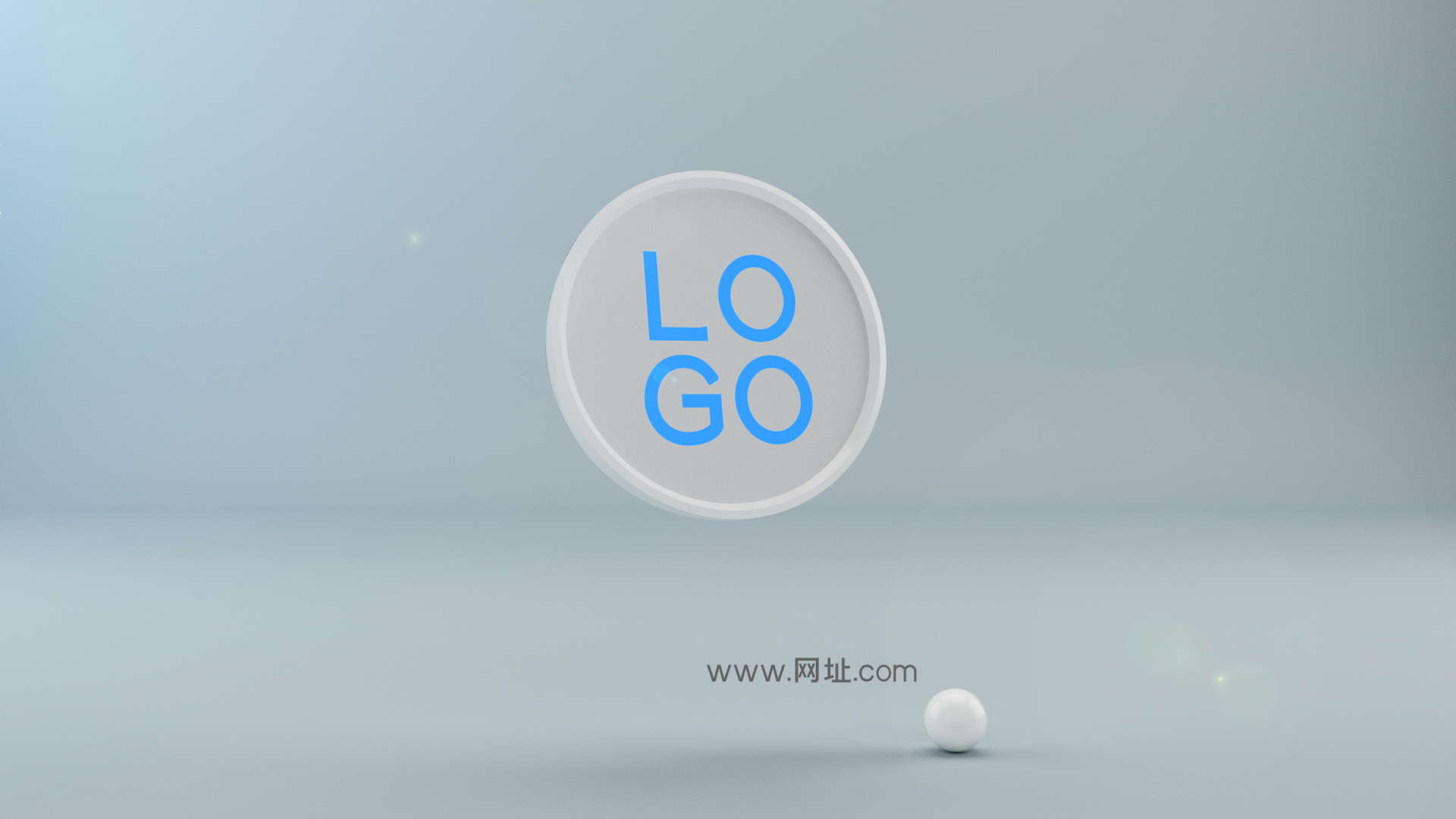 简洁三维流体汇聚企业LOGO片头视频的预览图