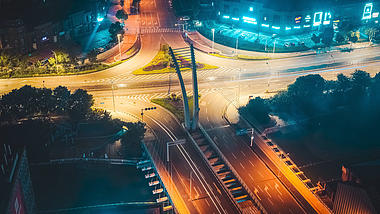 4K武汉城市夜景歌笛桥延时实拍视频视频的预览图