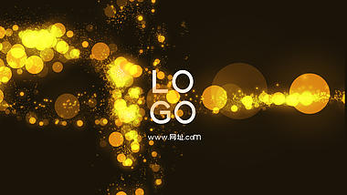 梦幻粒子金色光斑闪烁冲击LOGO演绎片头ae模板视频的预览图