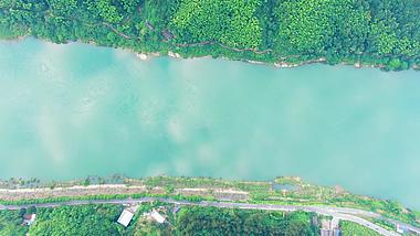 4K俯拍湖南沅江青山绿水自然风光视频的预览图