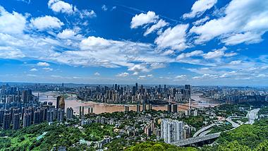 8k震撼重庆晴天城市全景全貌延时宣传片素材视频的预览图