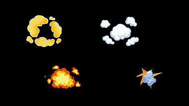 软萌可爱漫画爆炸云效果带通道挂件视频的预览图