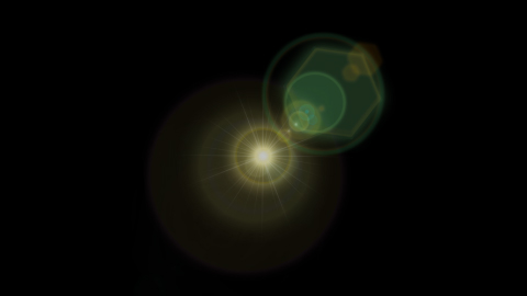 金色光照光晕光束光效粒子发光带通道特效素材视频的预览图