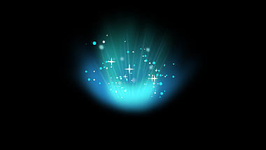蓝色光束光效粒子闪光发光带通道特效素材视频的预览图