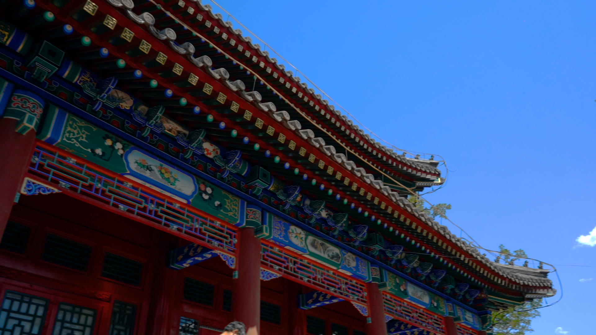 1080P升格北京圆明园遗址建筑楼阁古风建筑视频的预览图
