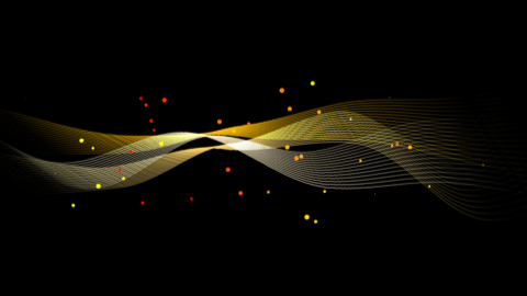 金色扭曲线条粒子光效装饰带通道特效素材视频的预览图