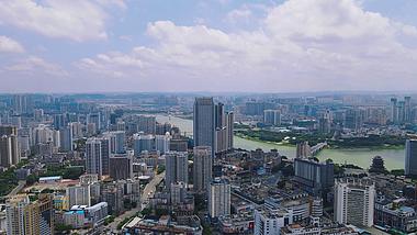 4K航拍广西南宁城市建设城市发展视频视频的预览图