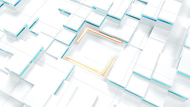 简约白色三维立方体动画企业LOGO片头ae模板视频的预览图
