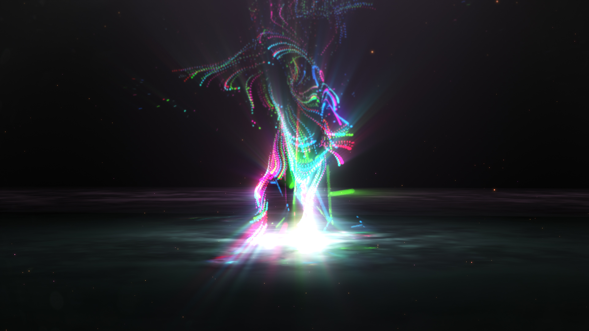 炫彩粒子光线穿梭LOGO片头视频的预览图