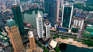 4K武汉城市地标西北湖航拍实拍视频视频的预览图