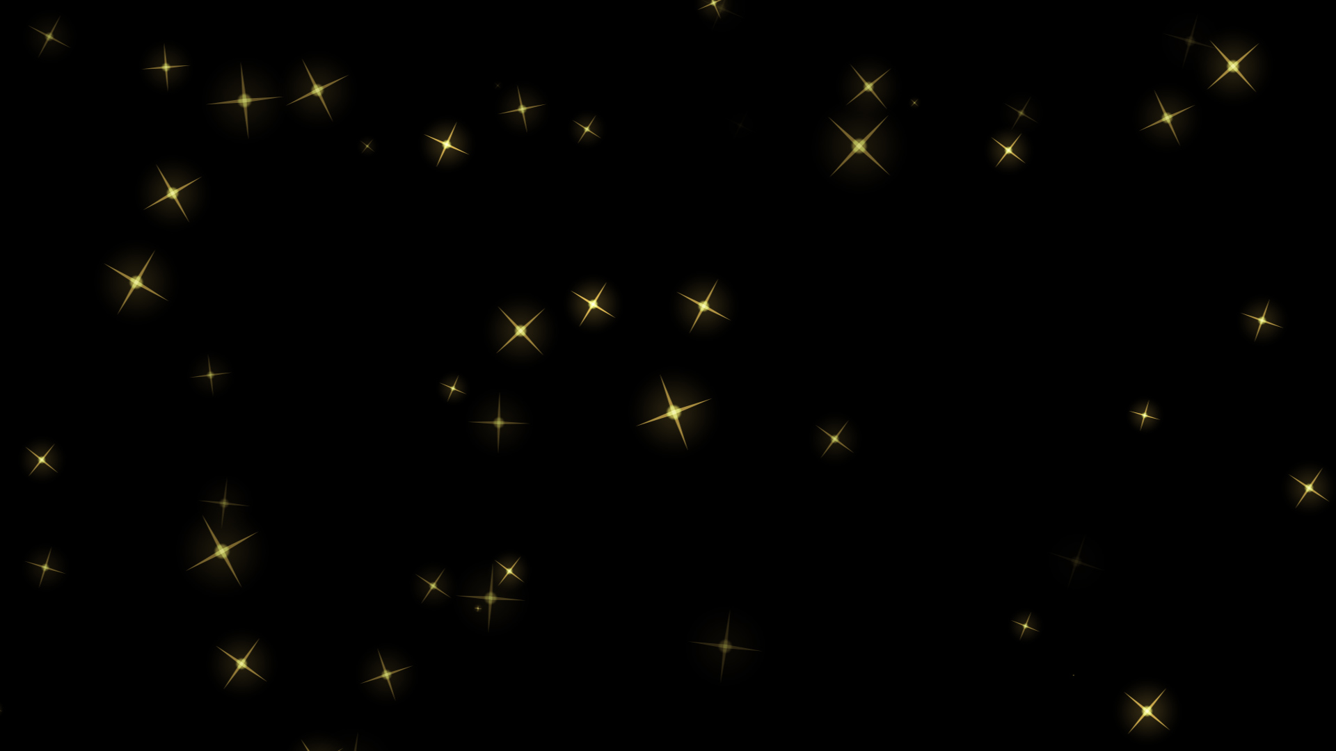 金色星星闪耀透明通道视频素材AE模板视频的预览图