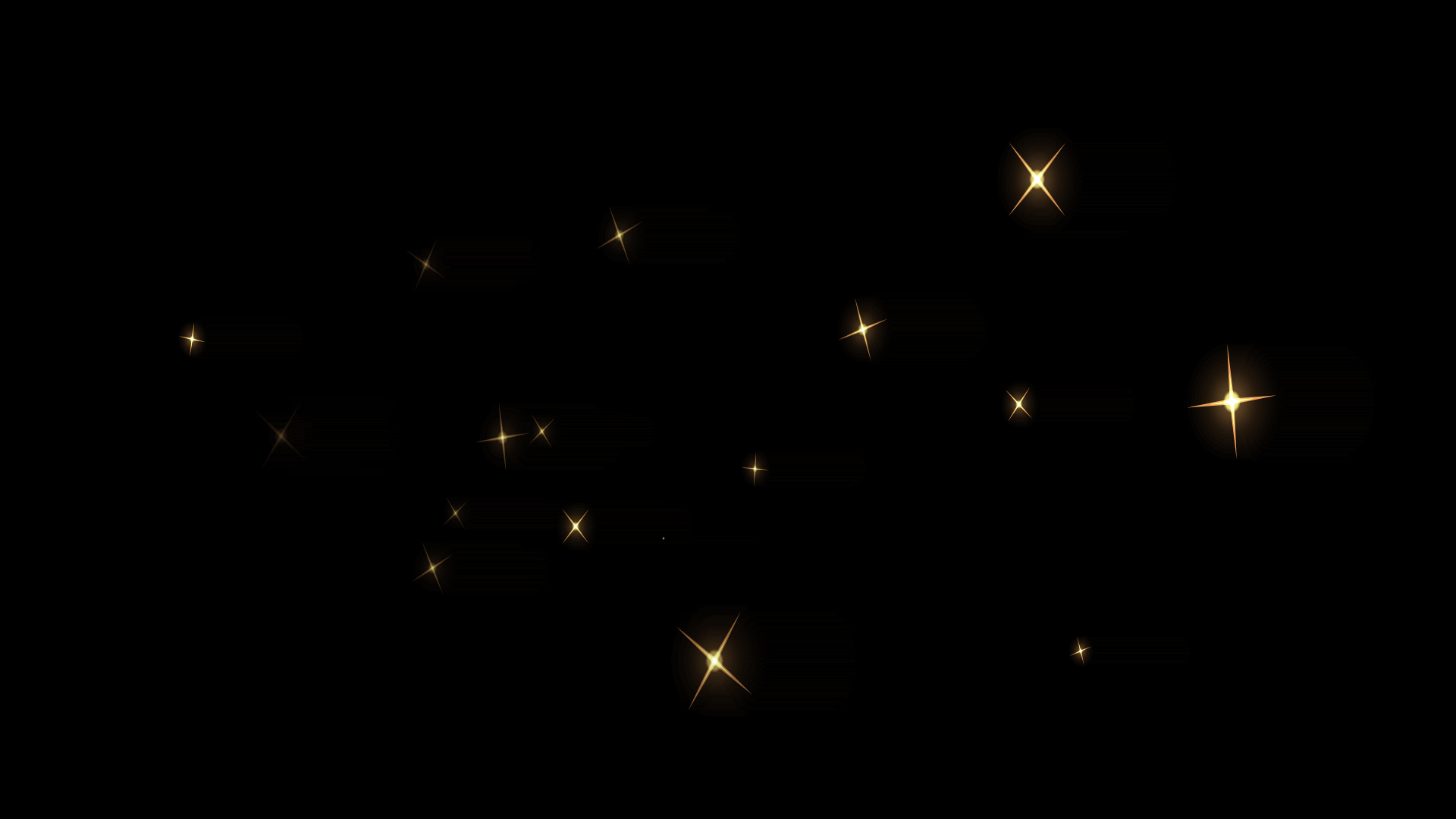 金色星星闪耀通道视频素材AE模板视频的预览图