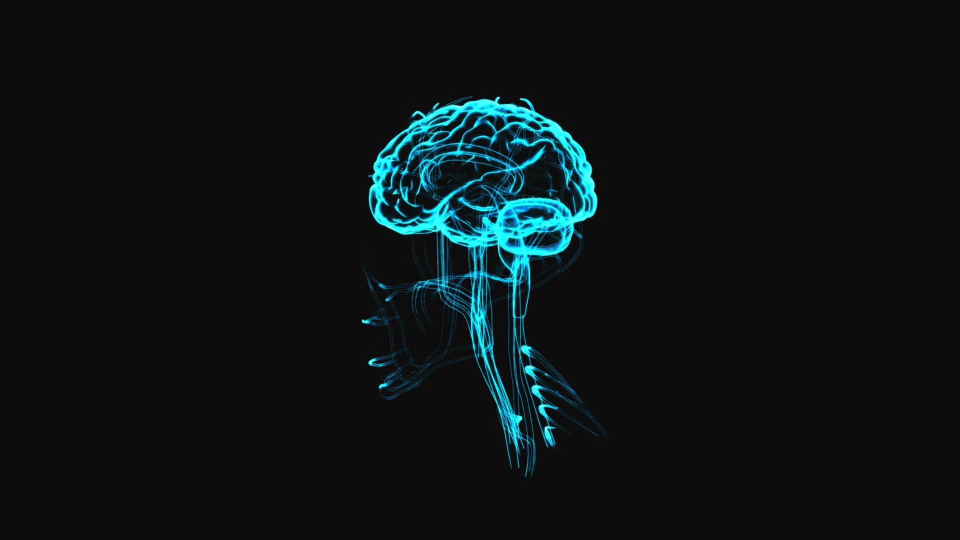 3D科技蓝色发光大脑AE模板视频的预览图