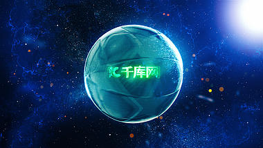 地球粒子光效足球LOGO片头视频AE模板视频的预览图