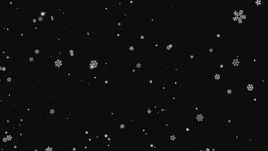 雪花下雪冬天透明通道视频AE模板视频的预览图