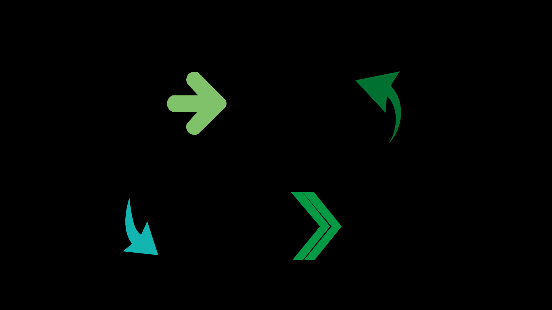 绿色向右箭头绿色向左箭头绿色循环箭头带通道挂件视频的预览图