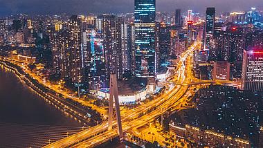 8K武汉城市建筑月湖桥夜景延时实拍视频视频的预览图
