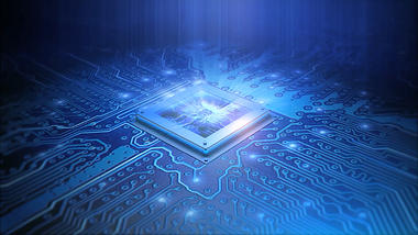 蓝色芯片科技背景视频AE模板视频的预览图