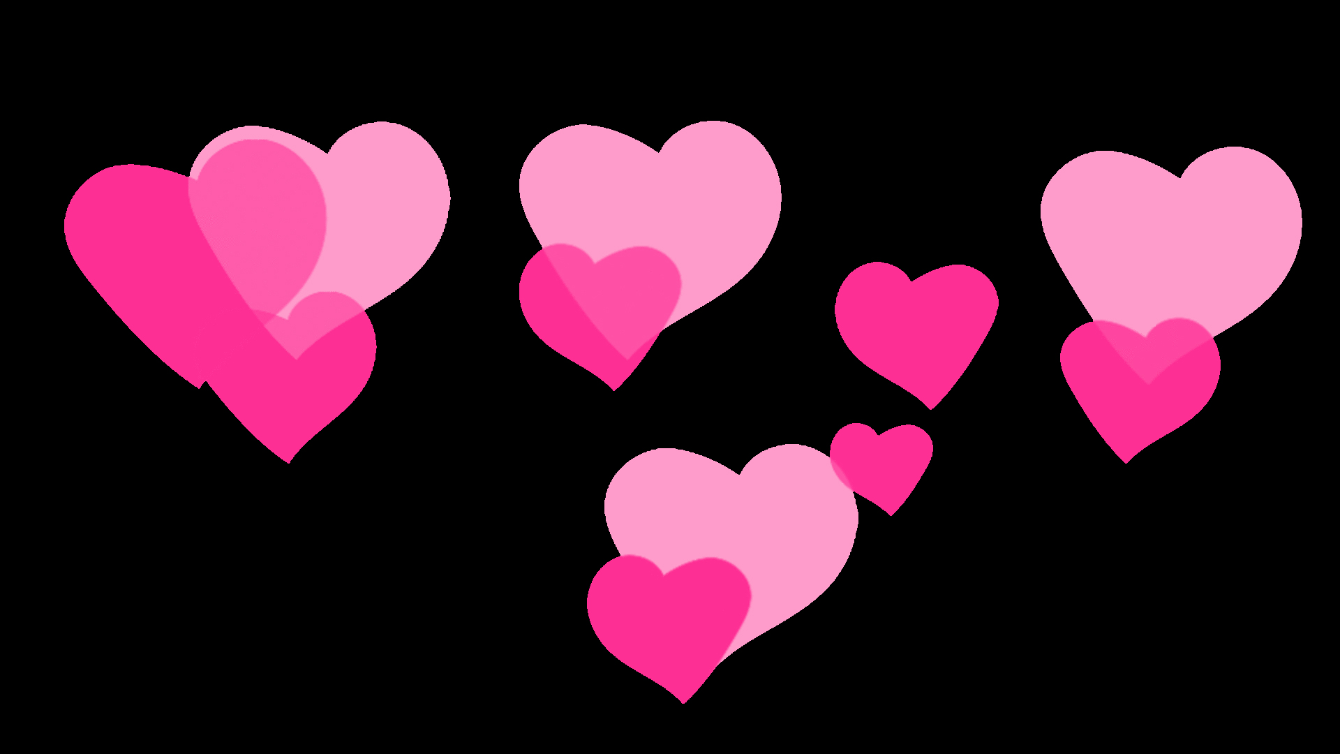 爱心粉色心形玫红心形冒出带通道挂件视频的预览图