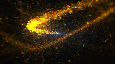 大气金色粒子光线穿梭LOGO片头视频的预览图